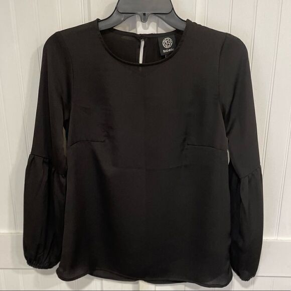 BOBEAU Black, long sleeved top size XXS - Picture 1 of 4